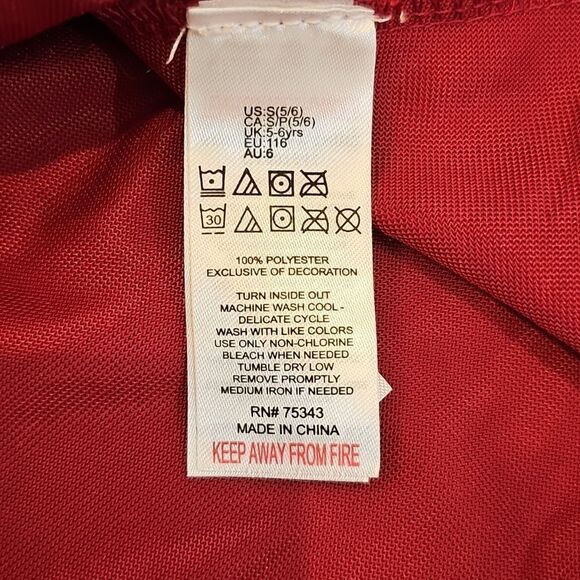 Red Velvet Skirt Size 5/6 - Picture 5 of 9